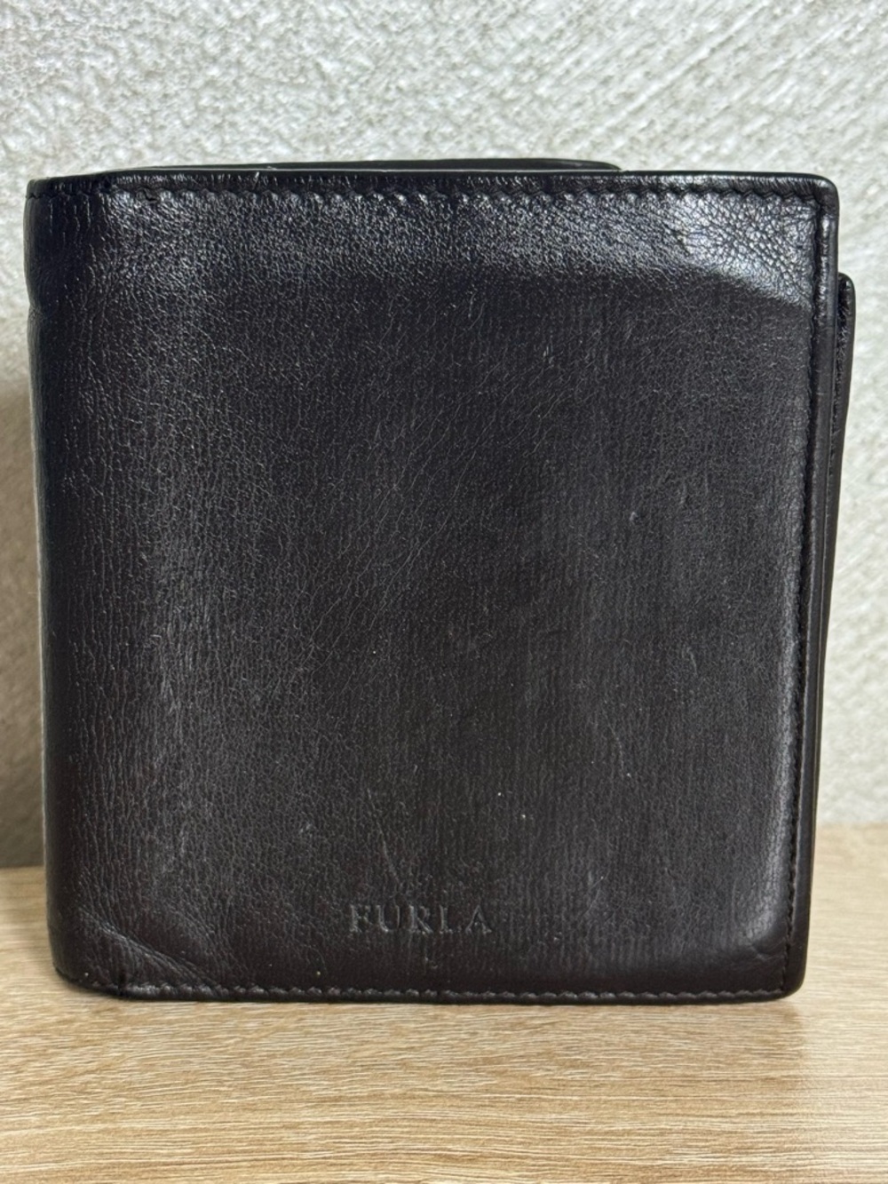Furla Men’s Black Leather Bifold Wallet